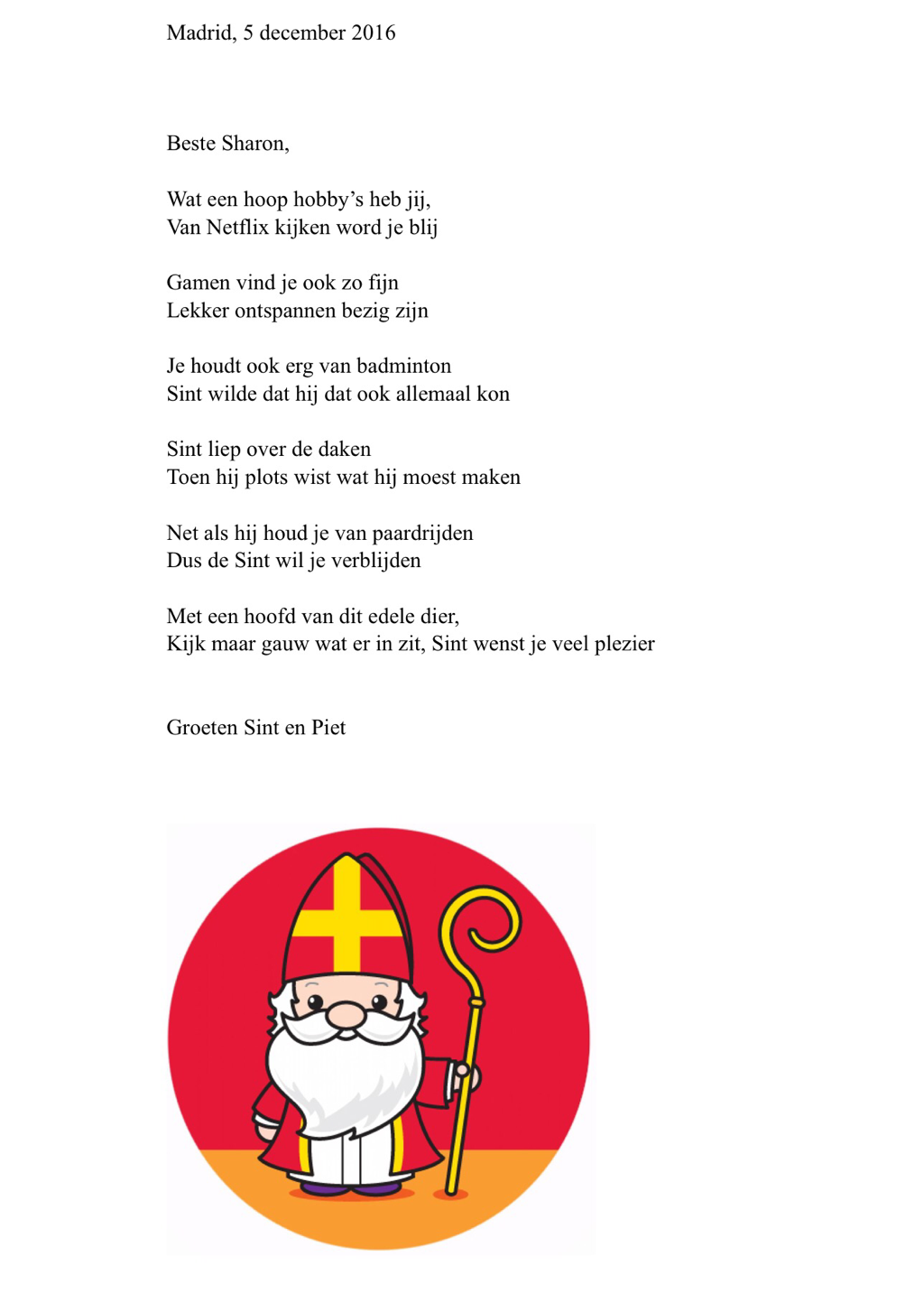 Opdrachten Nederlands - Josefine BrOekhuijsen - Een Gedicht Maken Voor Sinterklaas