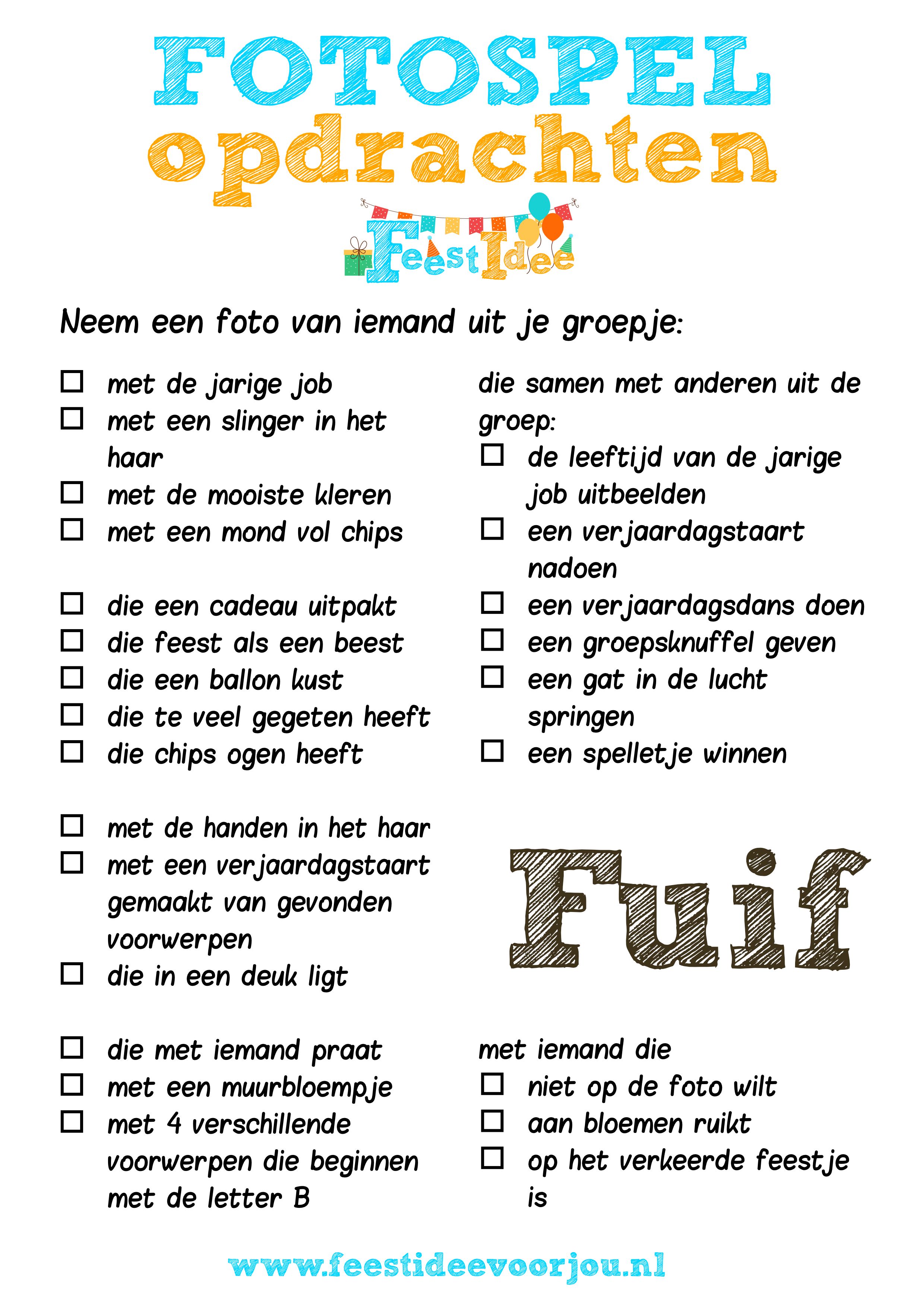 Opdrachten spel met leuke opdrachten | Verjaardagsfeestje spelletjes - Wat Kan Een Kind Van 3 Jaar