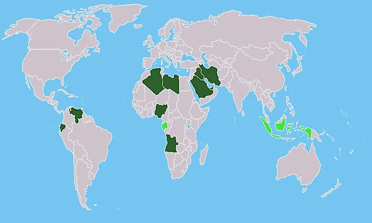 OPEC Countries - WorldAtlas.com - Welke Landen Maken Deel Uit Van De Opec