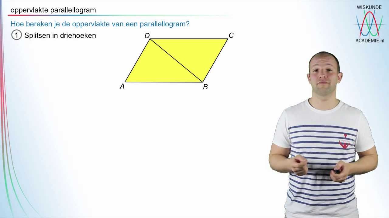 Oppervlakte parallellogram - WiskundeAcademie - YouTube - Hoe Bereken Je De Omtrek Van Een Rechthoek