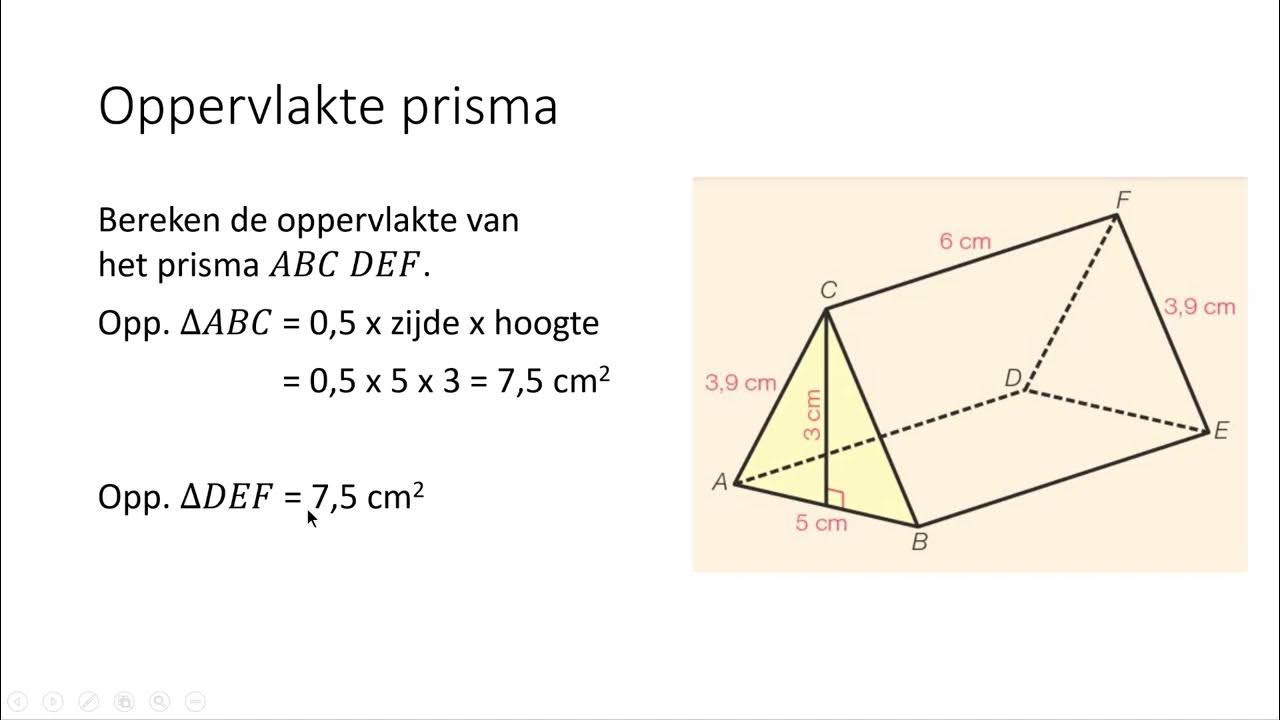 Oppervlakte prisma (3 VMBO-KGT & 4 VMBO-KGT) - YouTube - Hoe Bereken Je De Oppervlakte Van Een Prisma