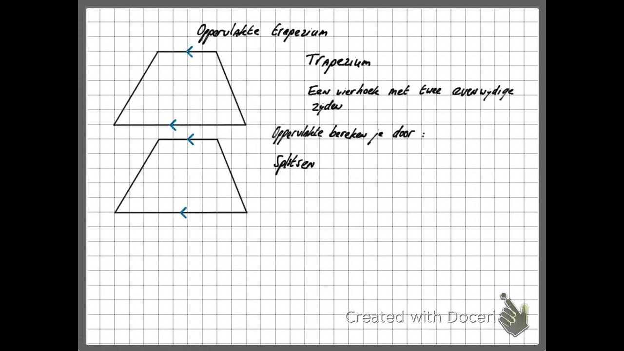 Oppervlakte trapezium - YouTube - Hoe Bereken Je De Oppervlakte Van Een Trapezium