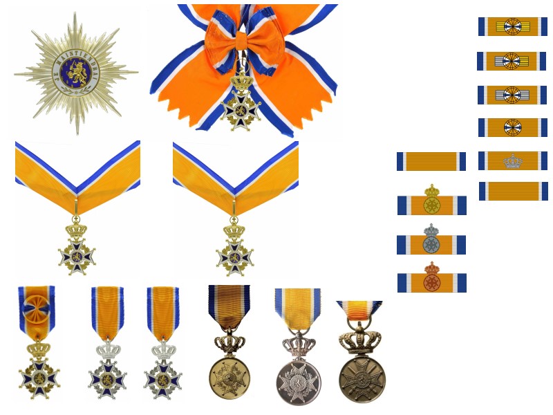 Orde van Oranje-Nassau (ON) - TracesOfWar.com - Lintje Lid In De Orde Van Oranje Nassau