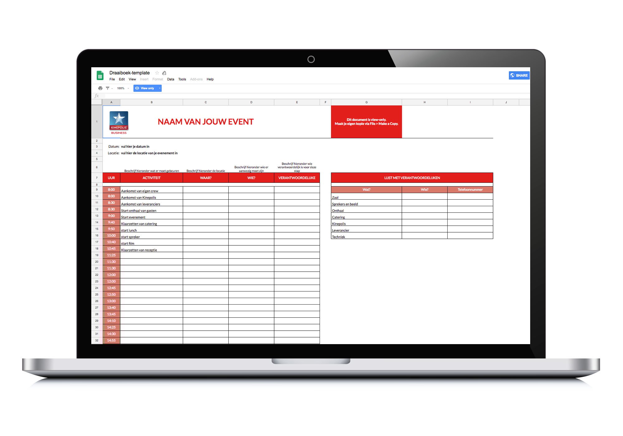Organiseer evenementen met deze draaiboek template - Wat Moet Er In Een Draaiboek Komen Te Staan