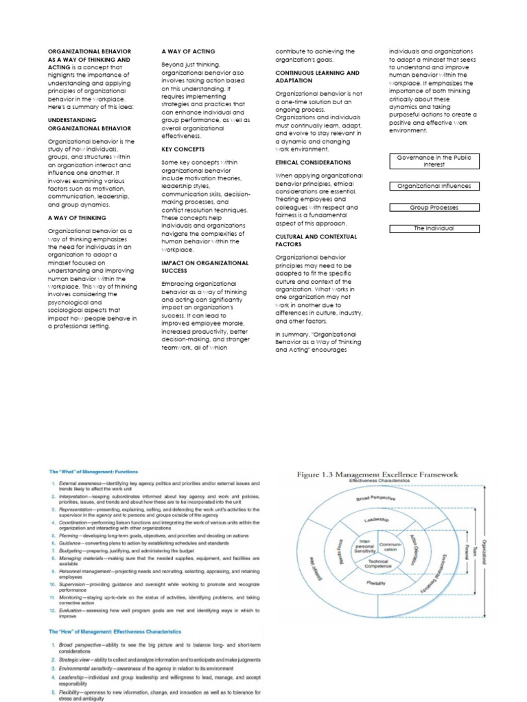 Organizational Behavior | PDF | Organizational Behavior | Leadership - Rsm Iba Organizational Behavior Summaries