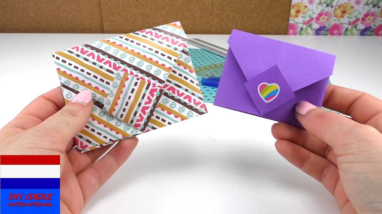 origami-envelop vouwen / kleurige briefjes vouwen heel eenvoudig - Hoe Maak Je Van Geld Meer Geld
