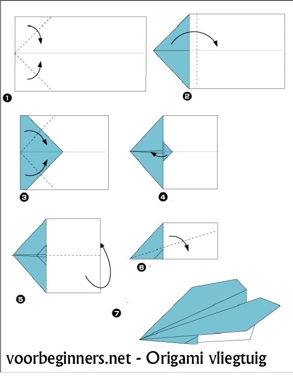origami vouwen voor kids - Google zoeken | Vliegtuig knutselen - Hoe Vouw Je Een Papieren Vliegtuigje