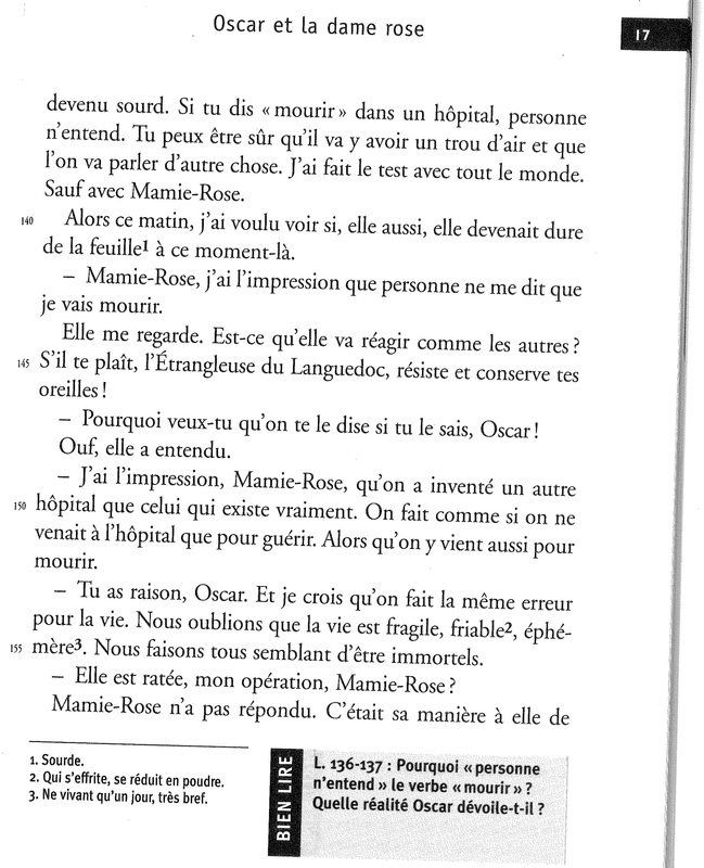 Oscar et la Dame Rose, Éric-Emmanuel Schmitt - Alex's Ressources - Eric Emmanuel Schmitt Oscar Et La Dame Rose