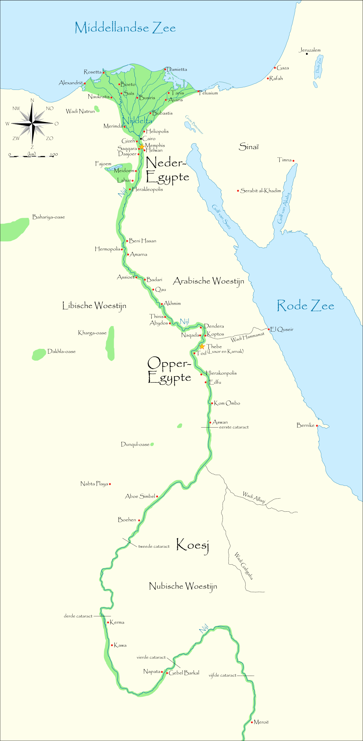 Oude Egypte - Wikipedia | Ancient egypt map, Egypt map, Ancient egypt - Hoe Heette De Hoofdstad Van Het Oude Egypte