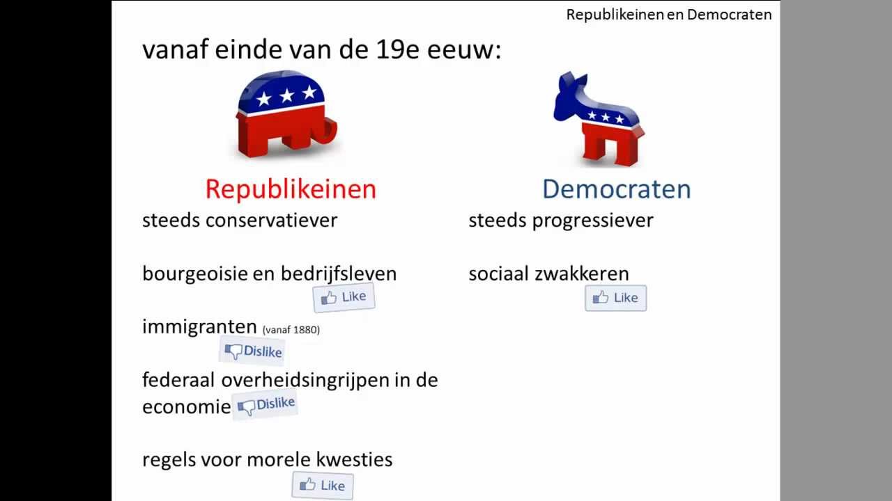 oude video - 2. De VS en hun federale overheid - YouTube - Wat Is Het Verschil Tussen Democraten En Republikeinen