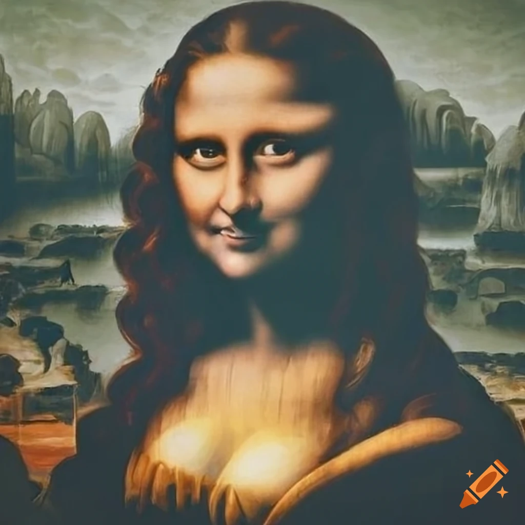 Painting of Mona Lisa with expressive features on Craiyon - Wat Voor Schilderij Is De Mona Lisa