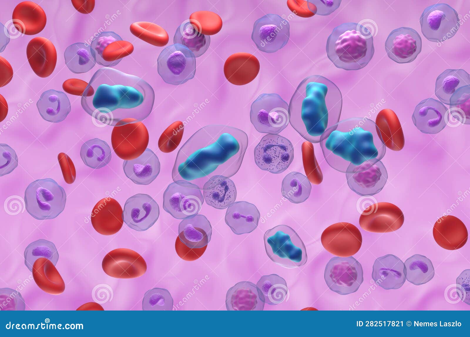 Paracetamol (Acetaminophen, TYL) Molecules In The Blood Flow - Paracetamol Helpt Niet Tegen Hoofdpijn