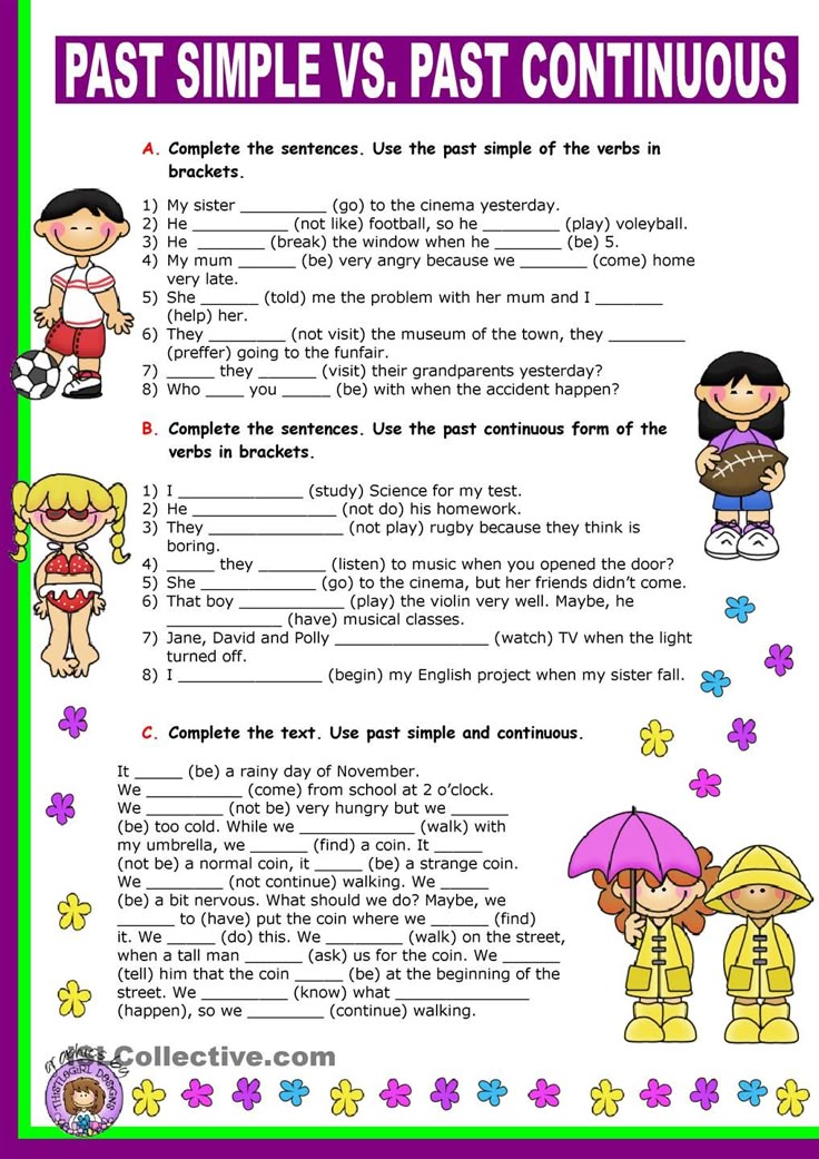 Past Simple vs. Past Continuous. | Learn english, Grammar exercises - Past Simple V Past Continuous Exercises