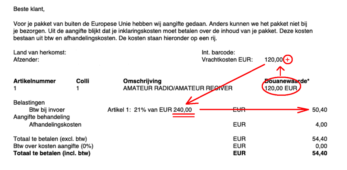 Paul PD0SWL on Twitter: "Waarschuwing #PostNL rekent tegenwoordig - Vertraging Bij Inklaring We Inspecteren Uw Bestelling