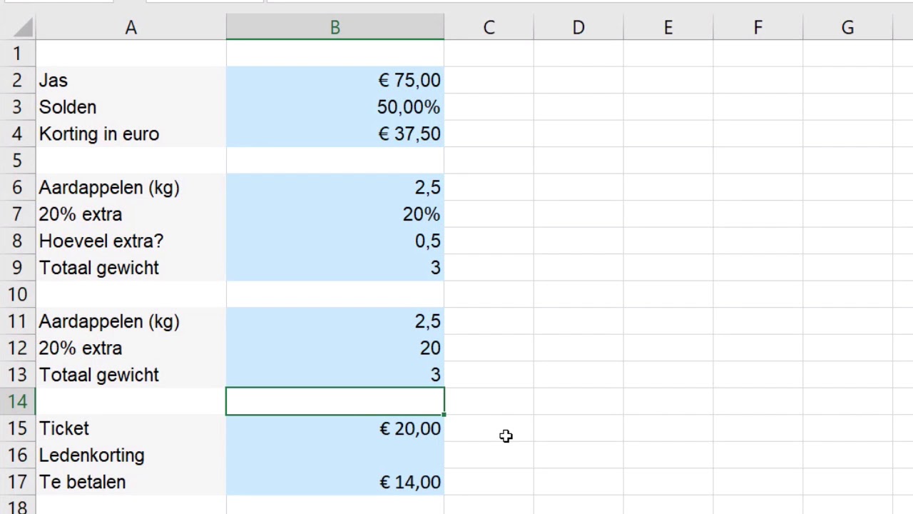 Percentages berekenen in Excel - YouTube - Hoe Bereken Je Percentage Van 2 Getallen