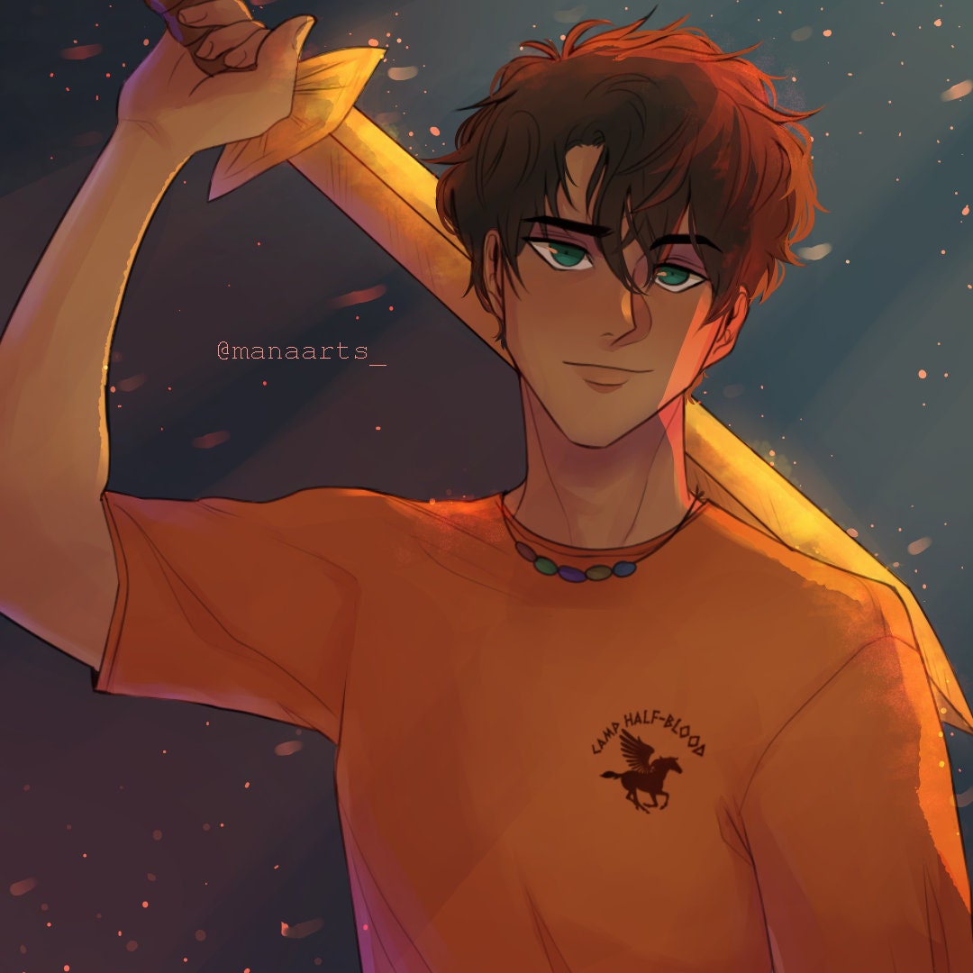 Percy Jackson | Percy | Fine Art Print | Percy Jackson and the - Percy Jackson Book Summary The Lightning Thief