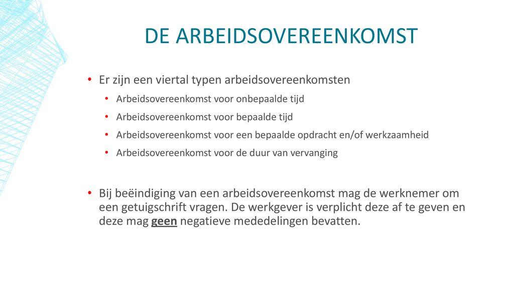 Personeel en organisatie - ppt download - Arbeidsovereenkomst Eindigt Op Of Per