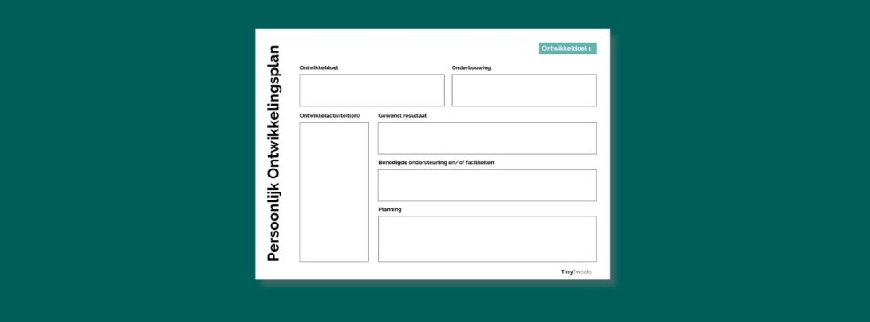 Persoonlijk ontwikkelingsplan maken (voorbeeld + 5 tips) | Tiny Tweaks - Hoe Maak Je Een Persoonlijk Ontwikkelingsplan
