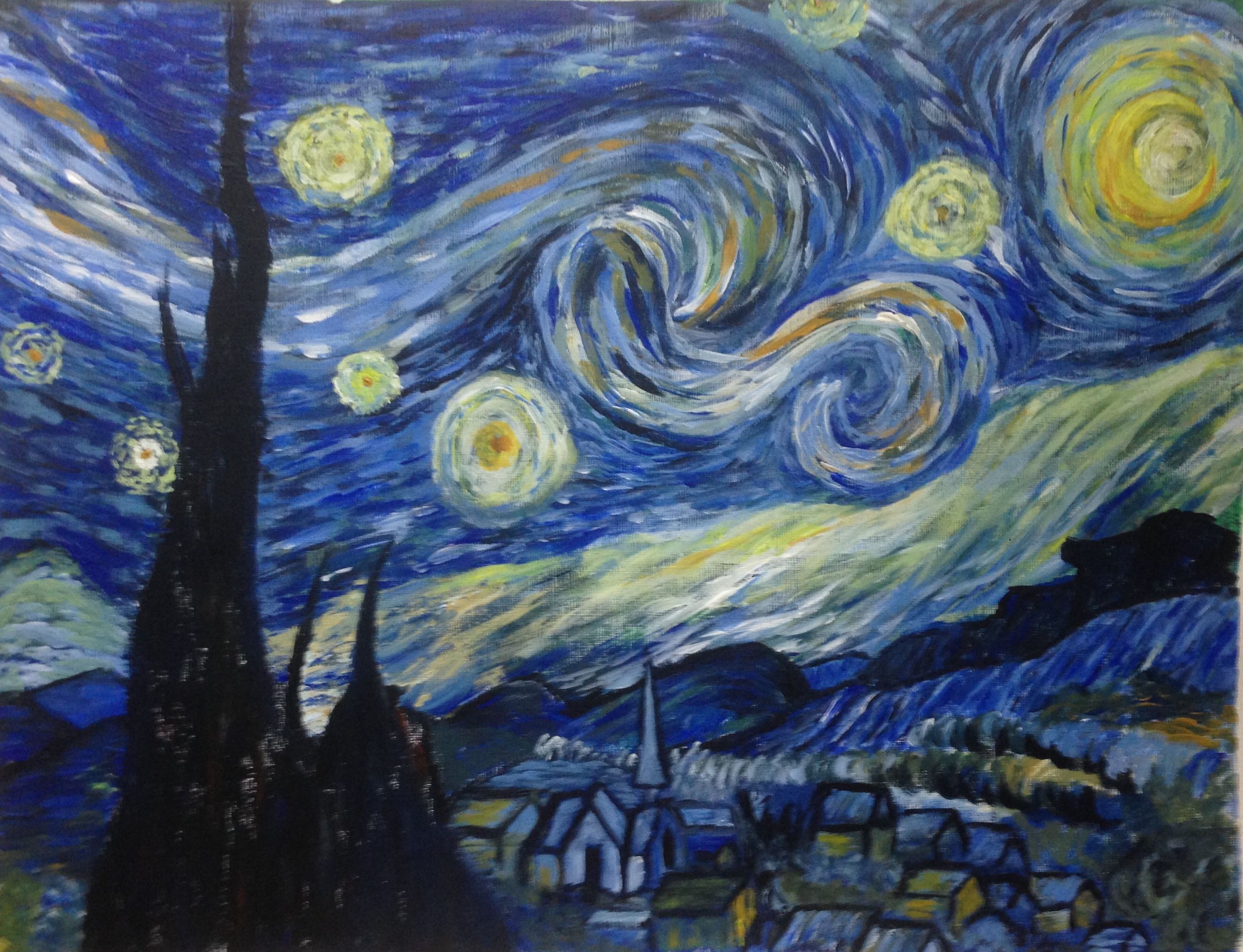 Pin by Corinne Veen on Cursisten Corinne Veen | Gogh the starry night - Beroemde Schilderijen Vincent Van Gogh