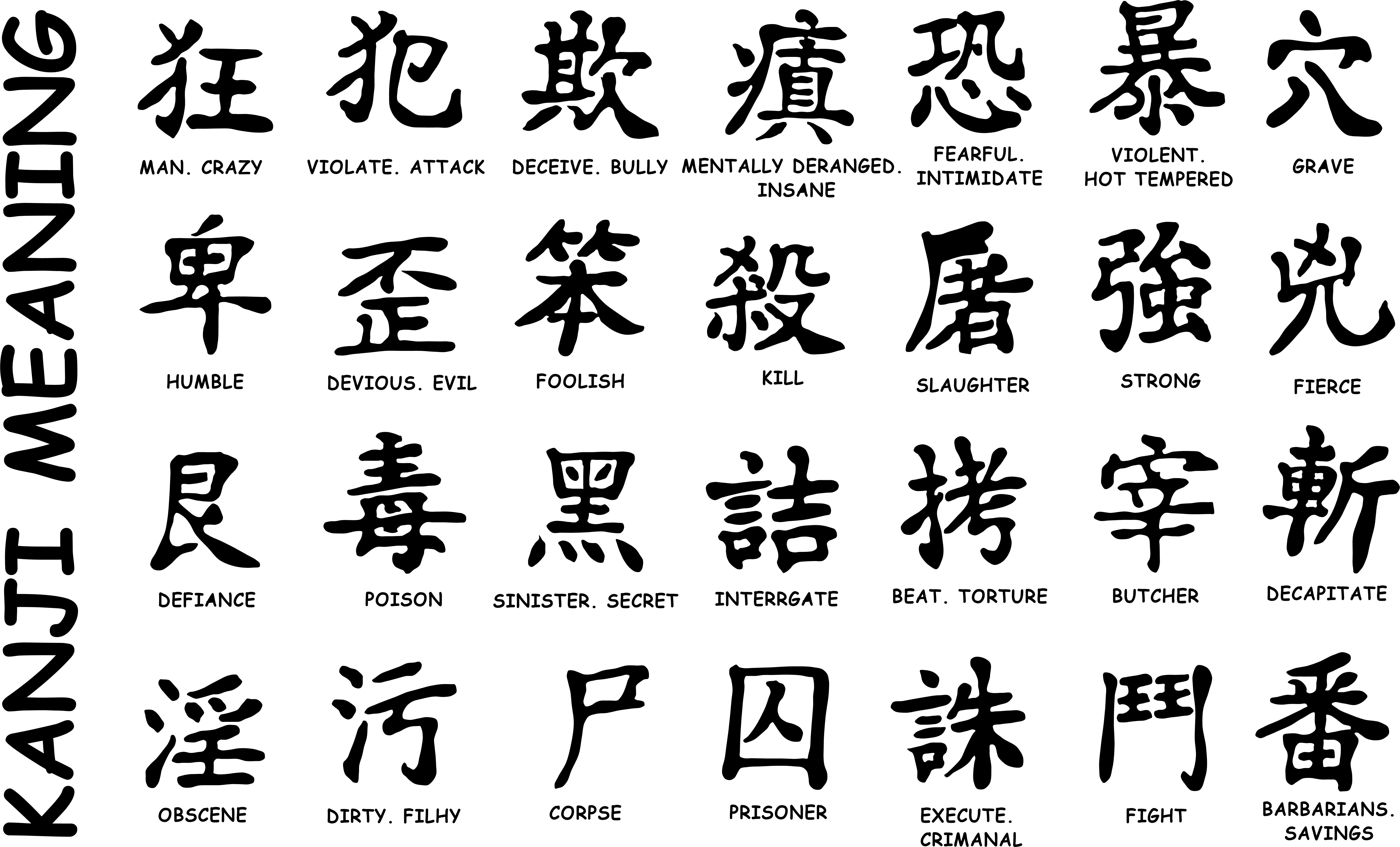 Pin oleh Jrock USArock di Rie a.k.a.Suzaku | Tato jepang, Huruf, Huruf - Hoe Noemt Men Chinese En Japanse Tekens