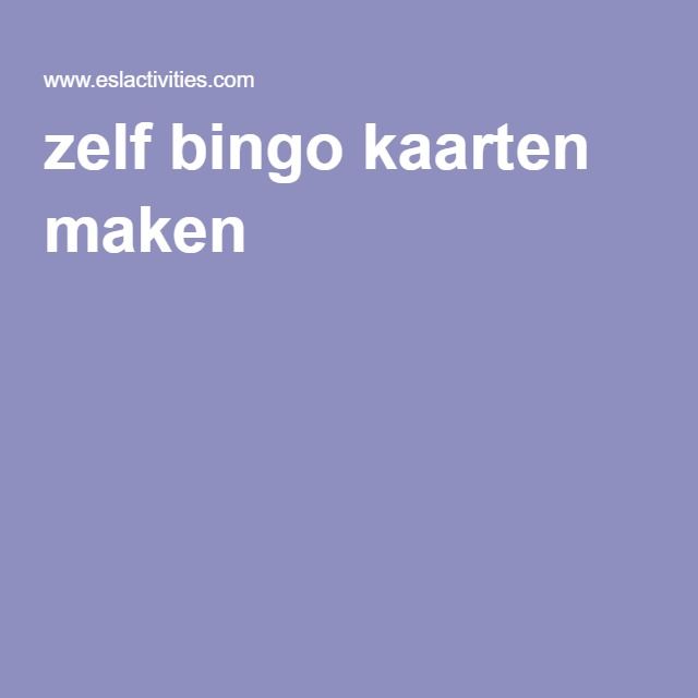 Pin on kinderfeestje - Kaarten Zelf Bingo Maken Met Afbeeldingen