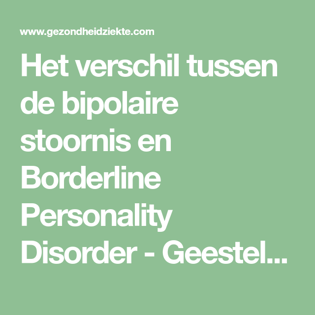 Pin op Inzichten - Verschil Bipolaire Stoornis 1 En 2