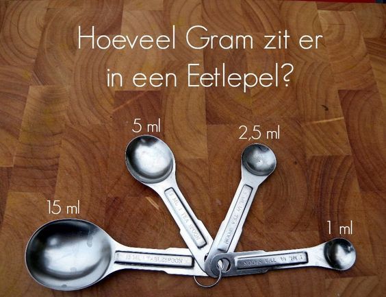 Pin op recepten - Hoeveel Gram Is Een Eetlepel Boter