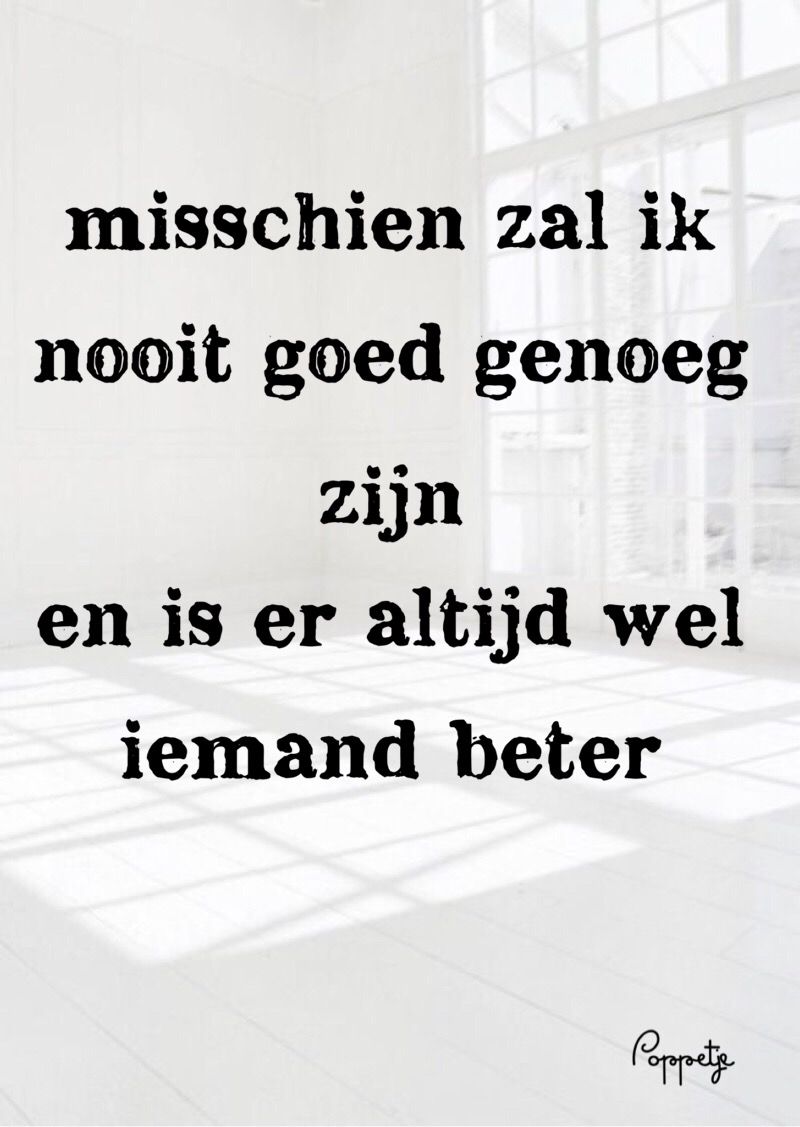 Schema Ik Ben Niet Goed Genoeg