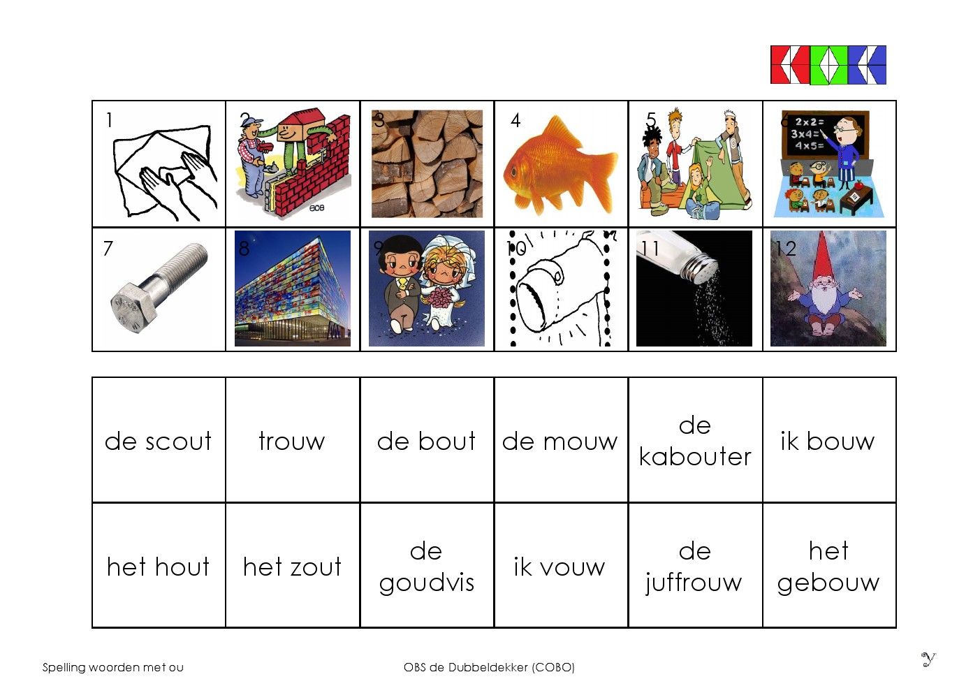 Pin van Yura Gerritsen op Loco met OU-woorden | Woordenschat, Leren - Woorden Met Ou Groep 3