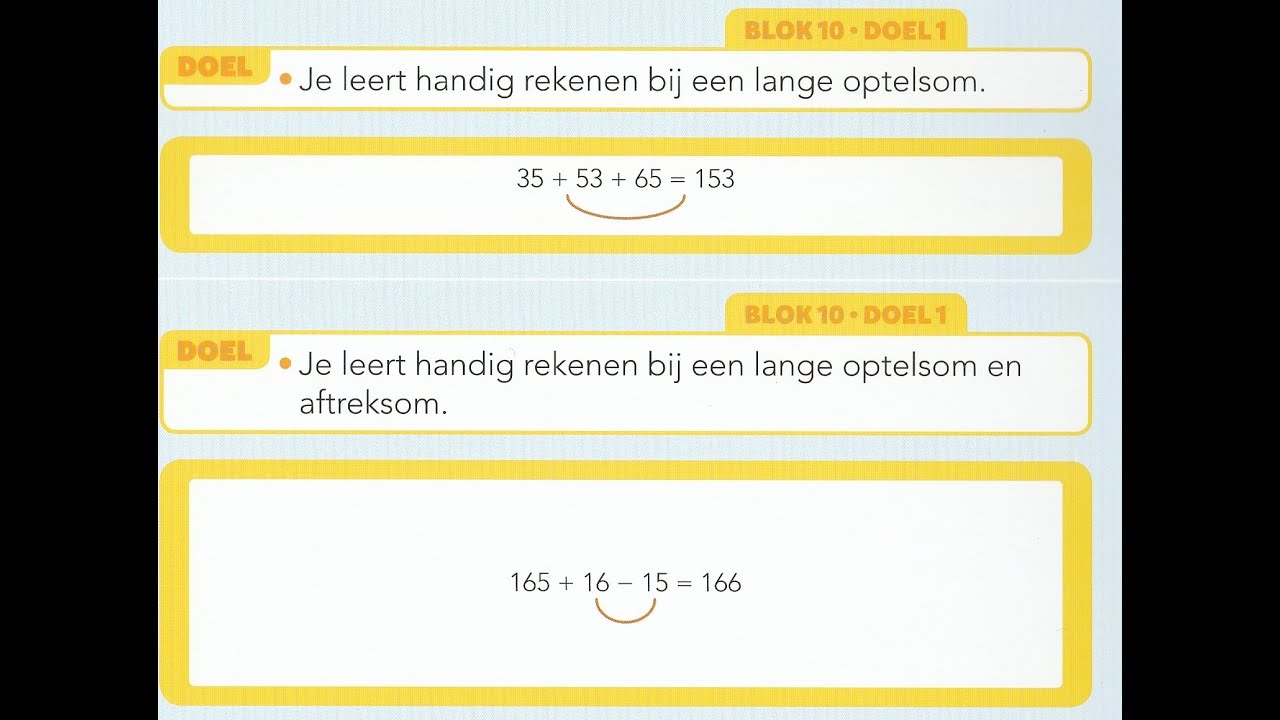 Pluspunt 4 groep 5 blok 10 doel 1 optellen en aftrekken handig rekenen - Slo Doelen Rekenen Groep 2