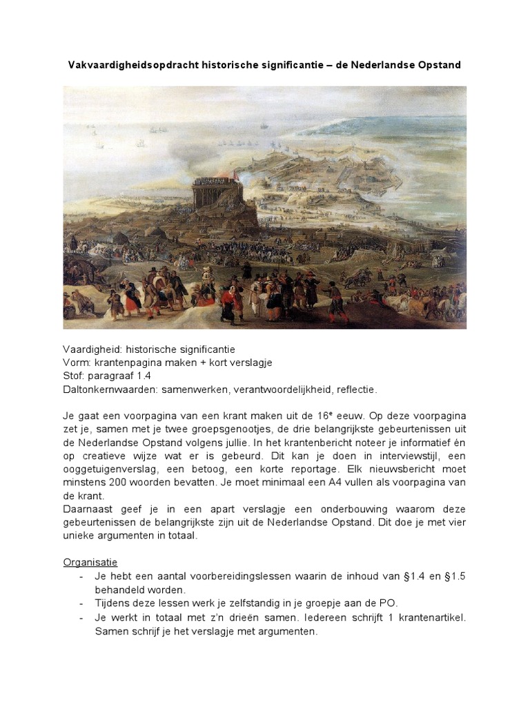 PO 80 Jarige Oorlog 22 23 | PDF - Opstandelingen Tijdens 80 Jarige Oorlog