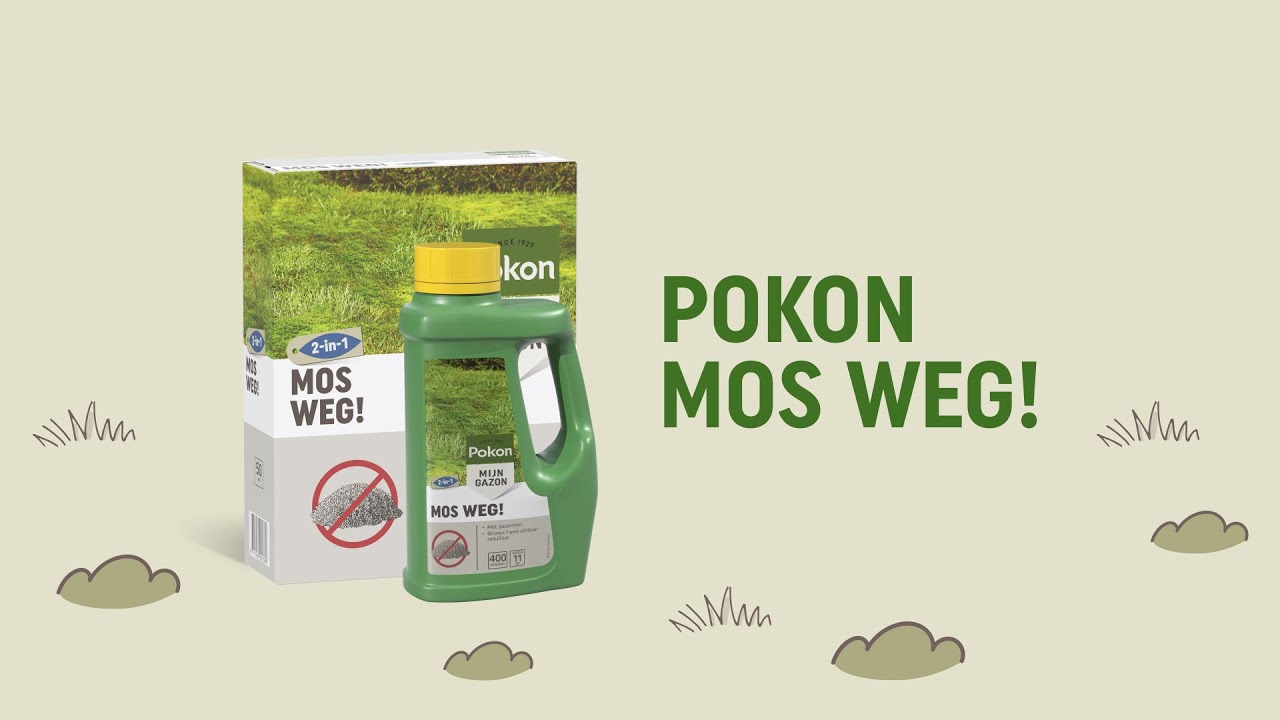 Pokon Mos Weg! | Mosverwijderaar / Mos bestrijden in gazon - YouTube - Mos Bestrijden In Gazon Ijzersulfaat