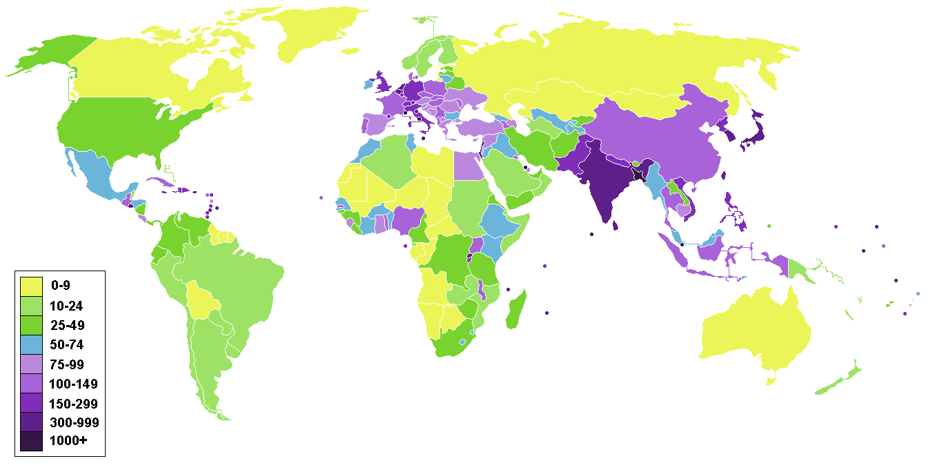 Population Density Map Of The World Map World World Map | Porn Sex Picture - Wat Is Het Dichtstbevolkte Land Van De Wereld