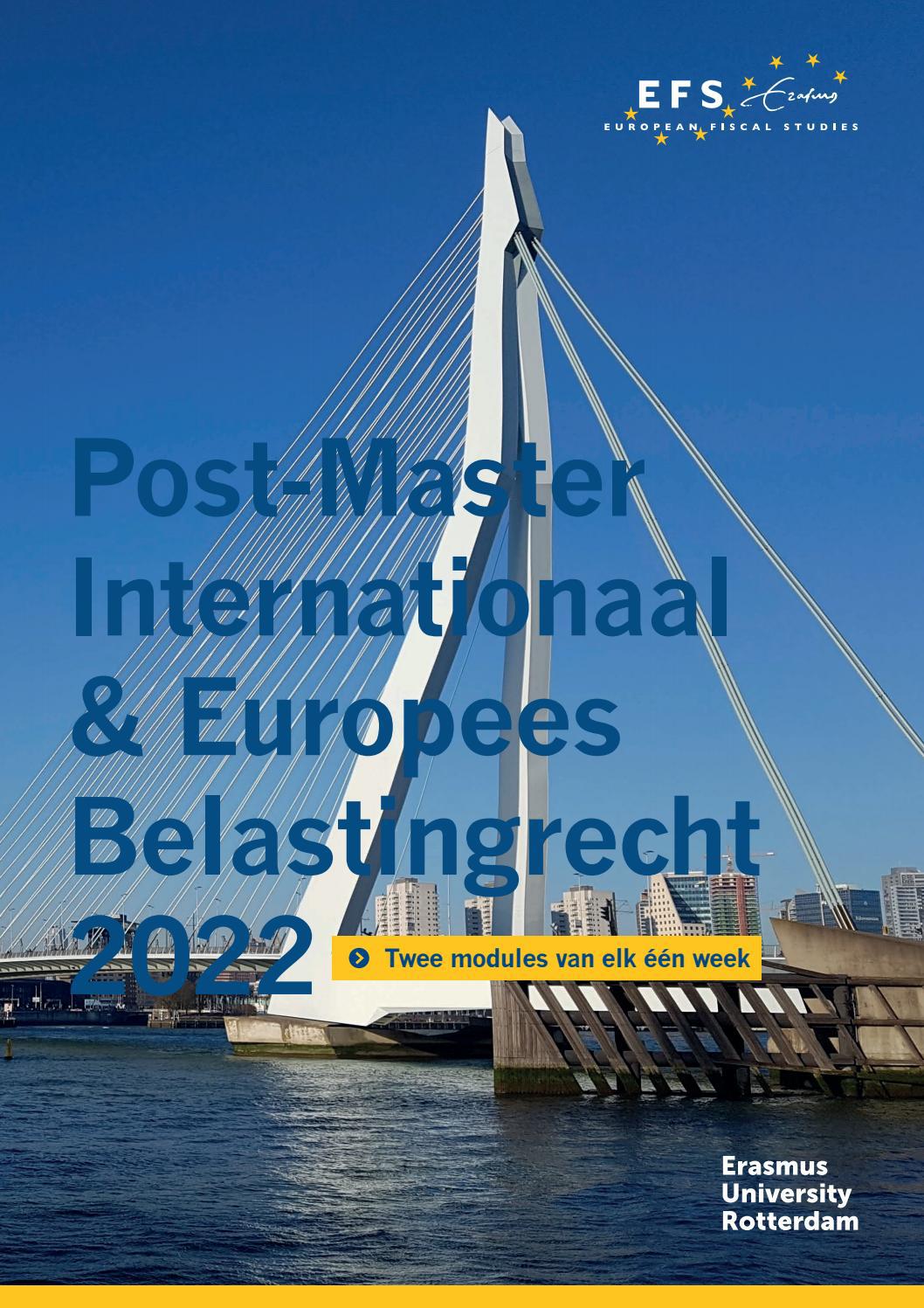 Post-Master Internationaal & Europees Belastingrecht 2022 by Europese - Teksten Internationaal & Europees Belastingrecht