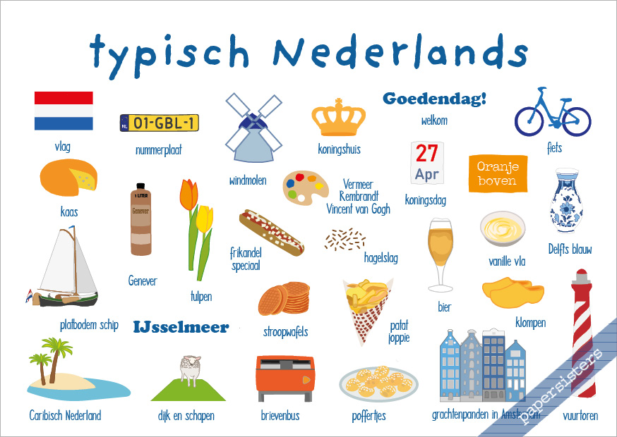 Postcard Typisch Nederlands - Typisch Nederlands Eten Top 10