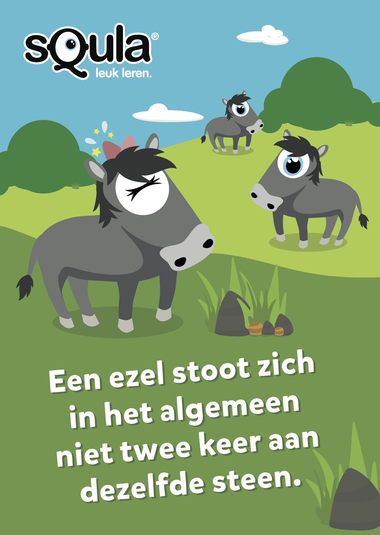 Posters | Figuurlijke taal, Taalactiviteiten, Taal - Een Ezel Stoot Zich Geen Tweede Keer