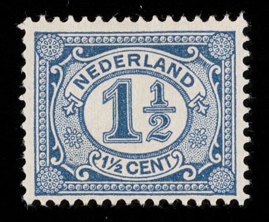 Postzegel Nederland 1899 Cijfer, 1½ cent blauw | Postzegels, Vintage - Hoeveel Is Een 1 Postzegel Waard