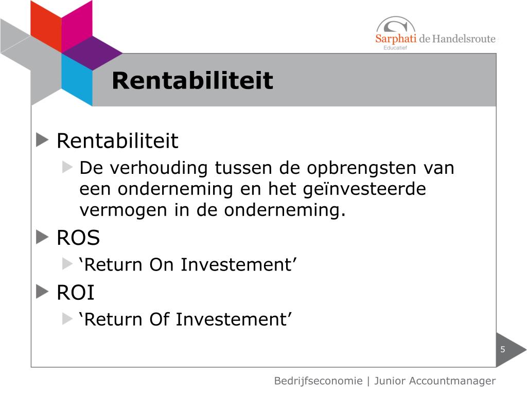 PPT - Bedrijfseconomie PowerPoint Presentation, free download - ID:5750877 - Rentabiliteit Van Het Vreemd Vermogen