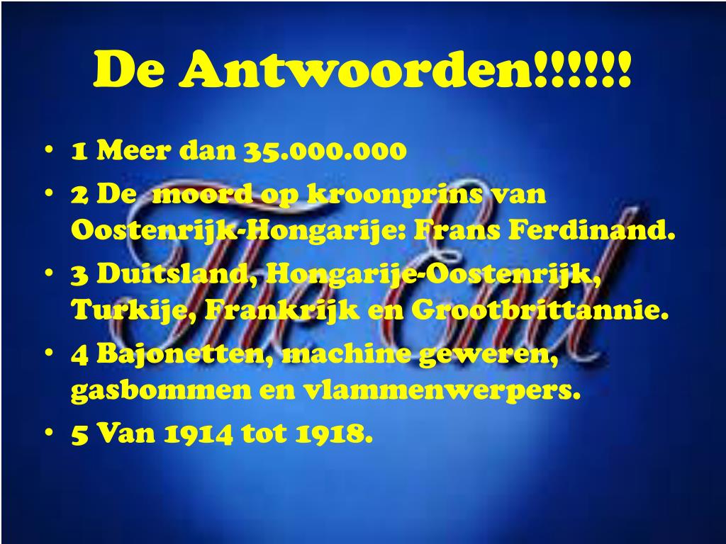 PPT - De eerste Wereldoorlog PowerPoint Presentation, free download - Wereldoorlog 3 Landen Die Meedoen