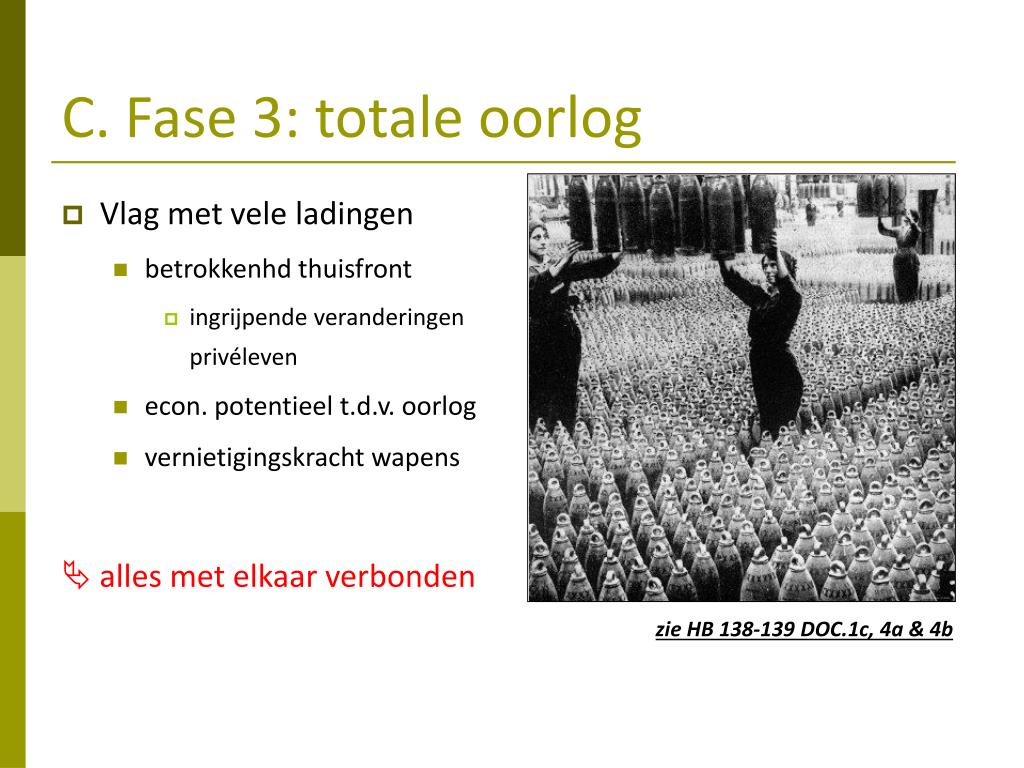 PPT - De ‘Groote Oorlog’: verloop en karakter PowerPoint Presentation - Wat Is Een Totale Oorlog
