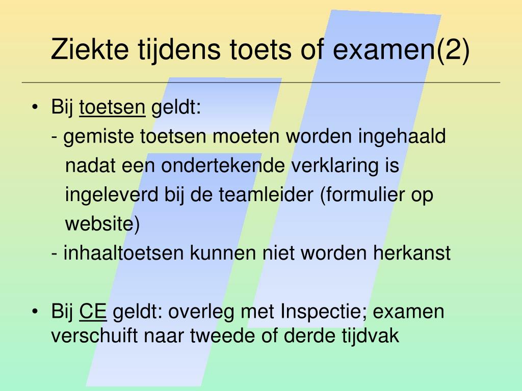 PPT - Examenvoorlichting 2014-2015 PowerPoint Presentation, free - Wat Als Je Ziek Bent Tijdens Examen
