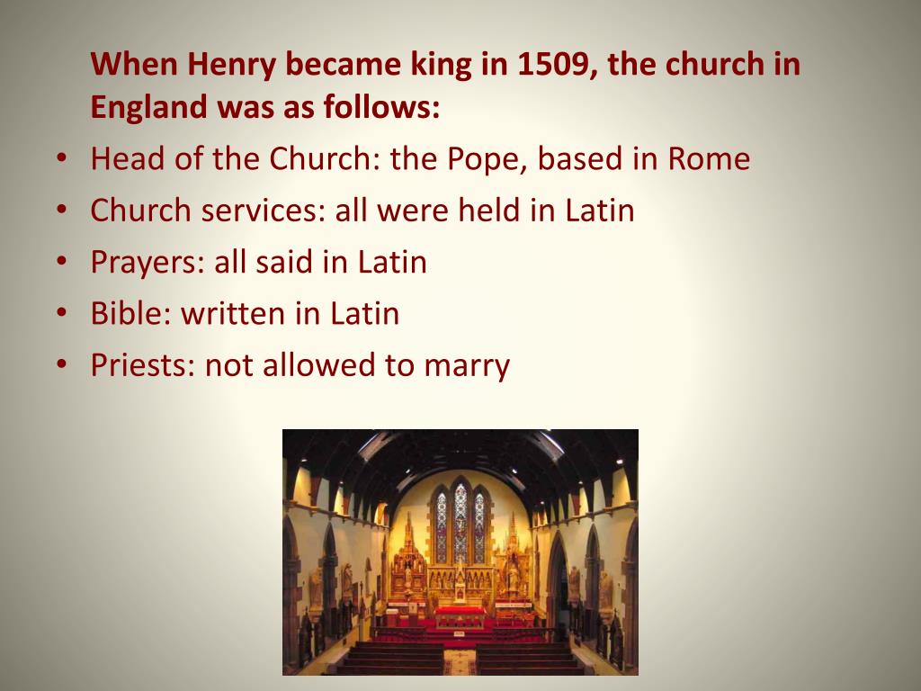 PPT - HENRY VIII and THE CHURCH OF ENGLAND PowerPoint Presentation - Welke Kerk Stichtte Hendrick Viii In Engeland