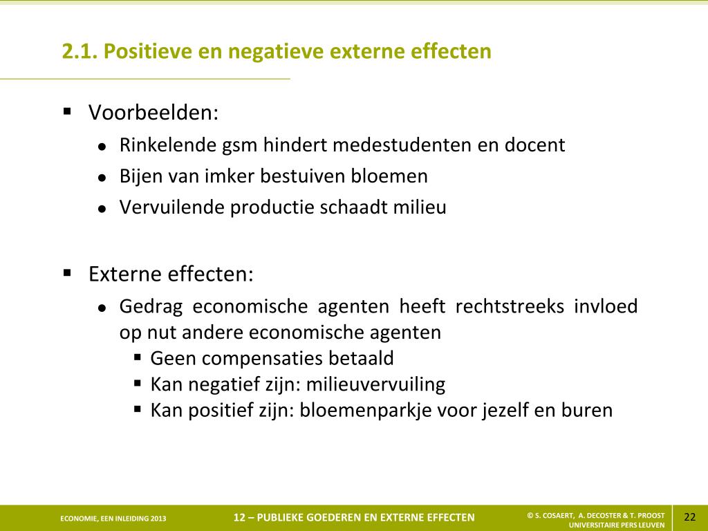 PPT - Hoofdstuk 12: Publieke goederen en externe effecten PowerPoint - Wat Zijn Negatieve Externe Effecten