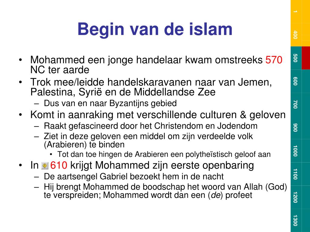 PPT - Kenmerk 10 Het ontstaan en de verspreiding van de islam Les 1 - Het Ontstaan En De Verspreiding Van De Islam