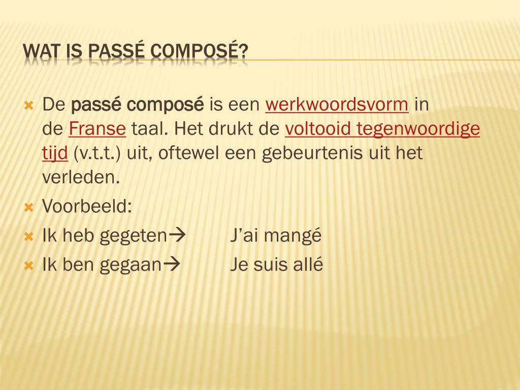 Wat Is De Passe Compose
