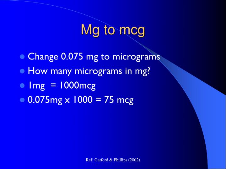 PPT - Metric conversion PowerPoint Presentation - ID:438630 - Hoeveel Mg Is 1 Mcg
