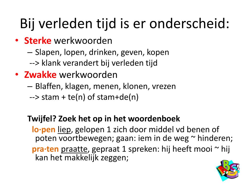 PPT - Persoonsvorm verleden tijd PowerPoint Presentation, free download - Wat Is De Verleden Tijd