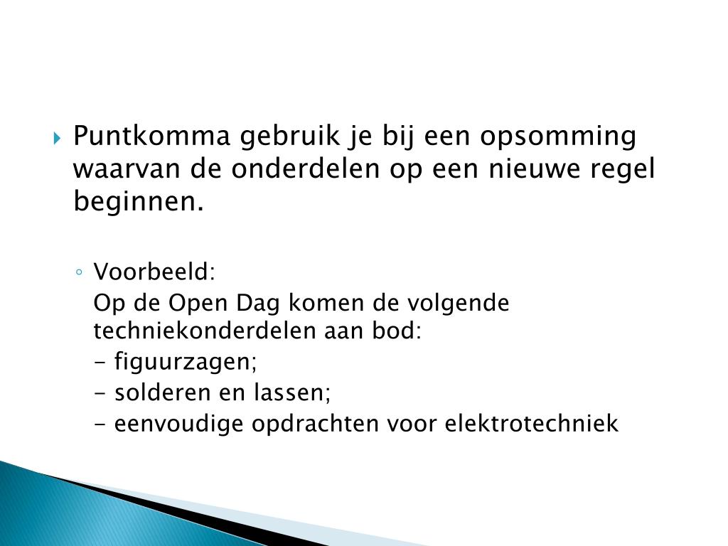 PPT - Spelling Puntkomma PowerPoint Presentation, free download - ID - Wanneer Dubbele Punt Of Puntkomma