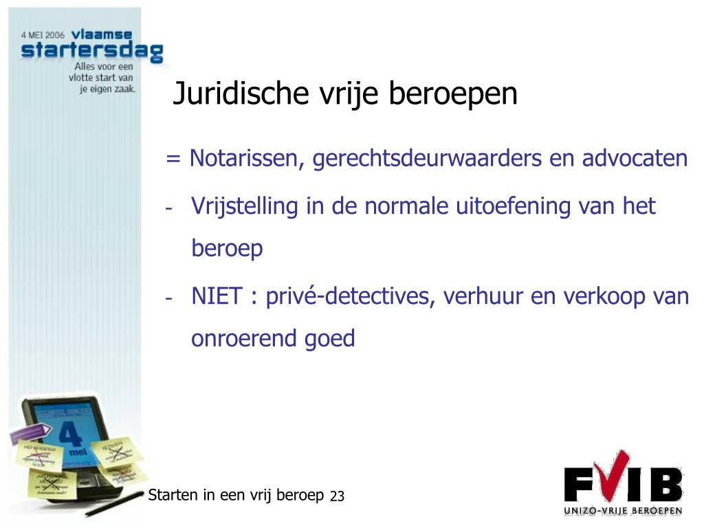PPT - Starten in een Vrij Beroep PowerPoint Presentation, free download - Wat Is Een Vrij Beroep