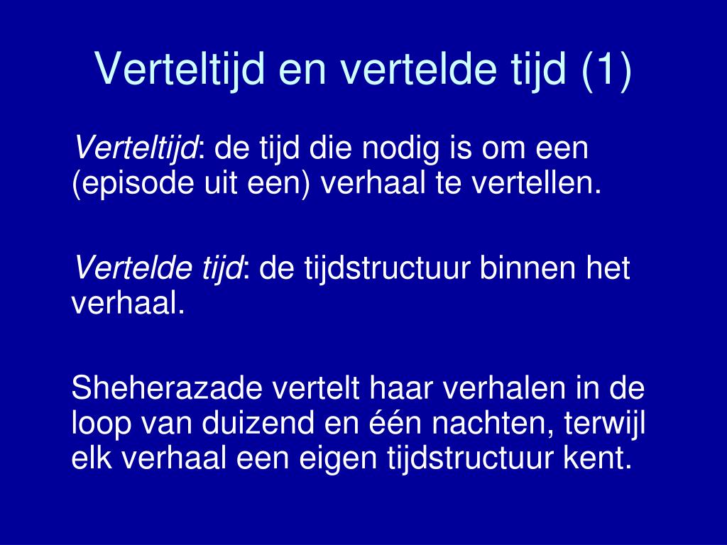 PPT - Theorie en Analyse van Audiovisuele Media 2 PowerPoint - Wat Is De Vertelde Tijd